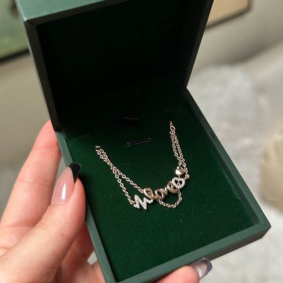 BRAND NEW GONA PARIS DOUBLE LOVE SCRIPT ROSE GOLD BRACELET - Picture 4 of 6